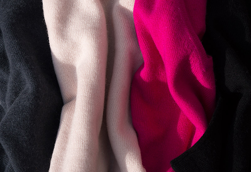 Kashmirpullover 100% Kashmir Farben: Grau Puder Pink Schwarz | Rosa Lia